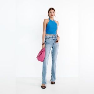 Zara high rise slim flared jeans NWT